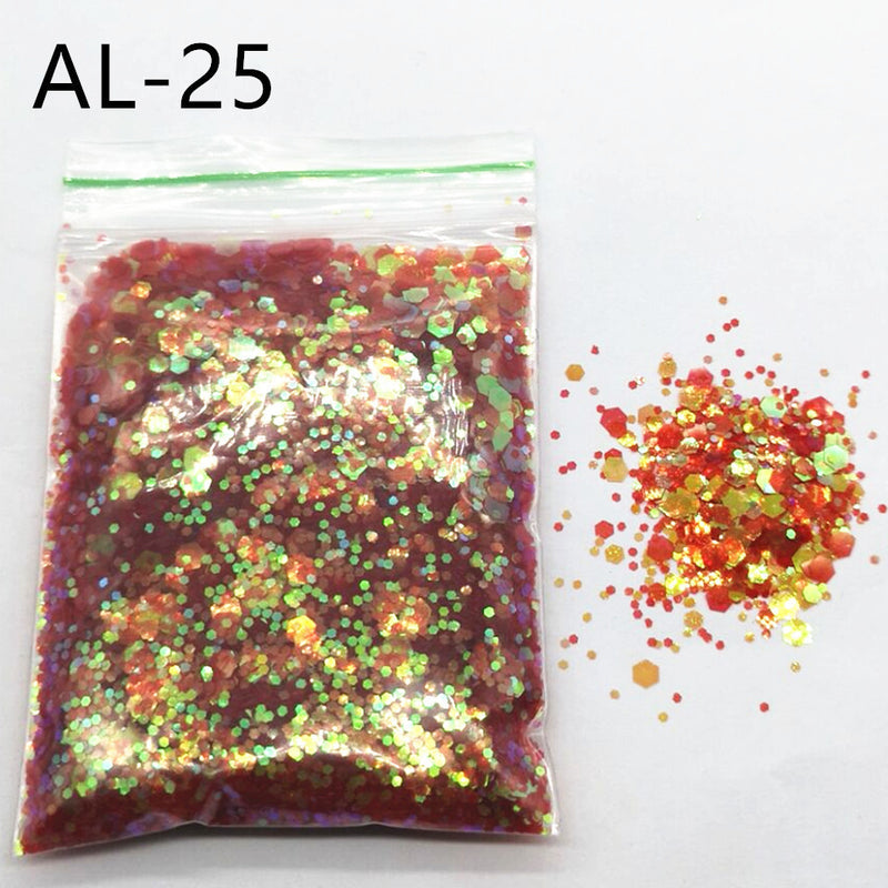 10g Nail Art Big Sequins Mixed Sequins Glitter Powder