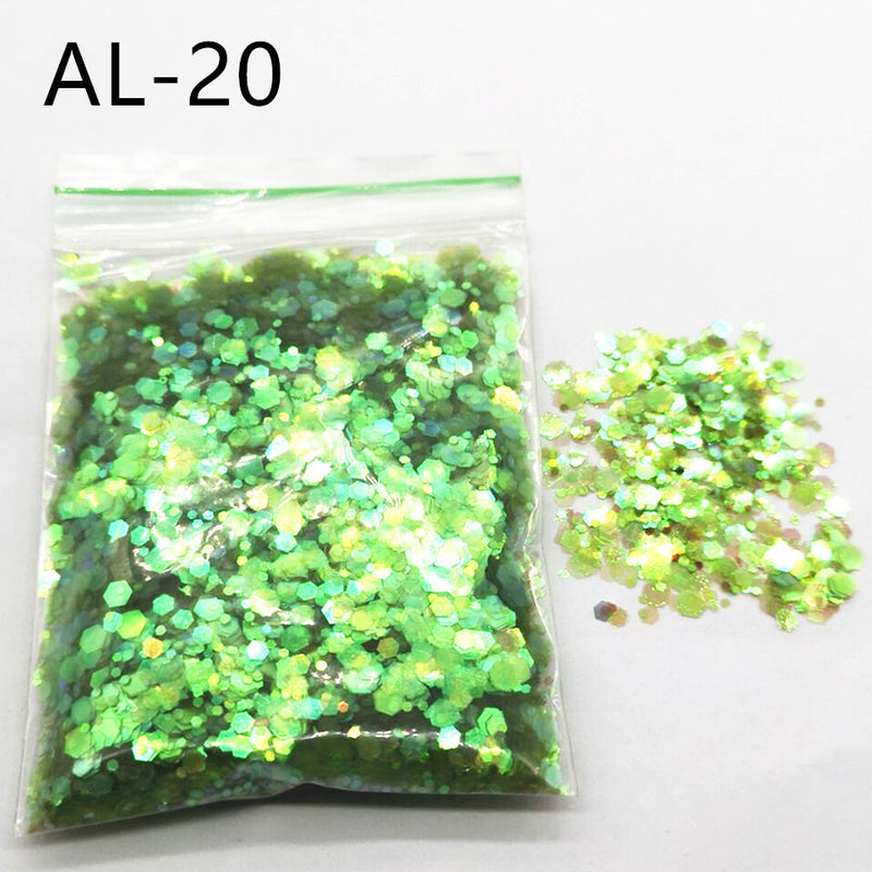 10g Nail Art Big Sequins Mixed Sequins Glitter Powder