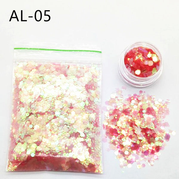 10g Nail Art Big Sequins Mixed Sequins Glitter Powder