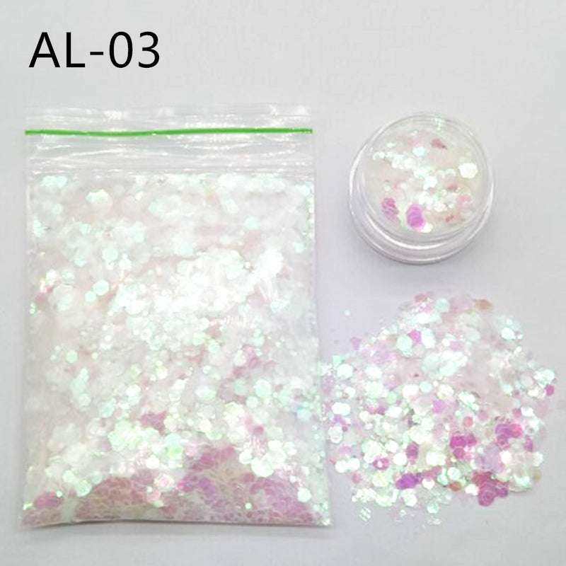 10g Nail Art Big Sequins Mixed Sequins Glitter Powder