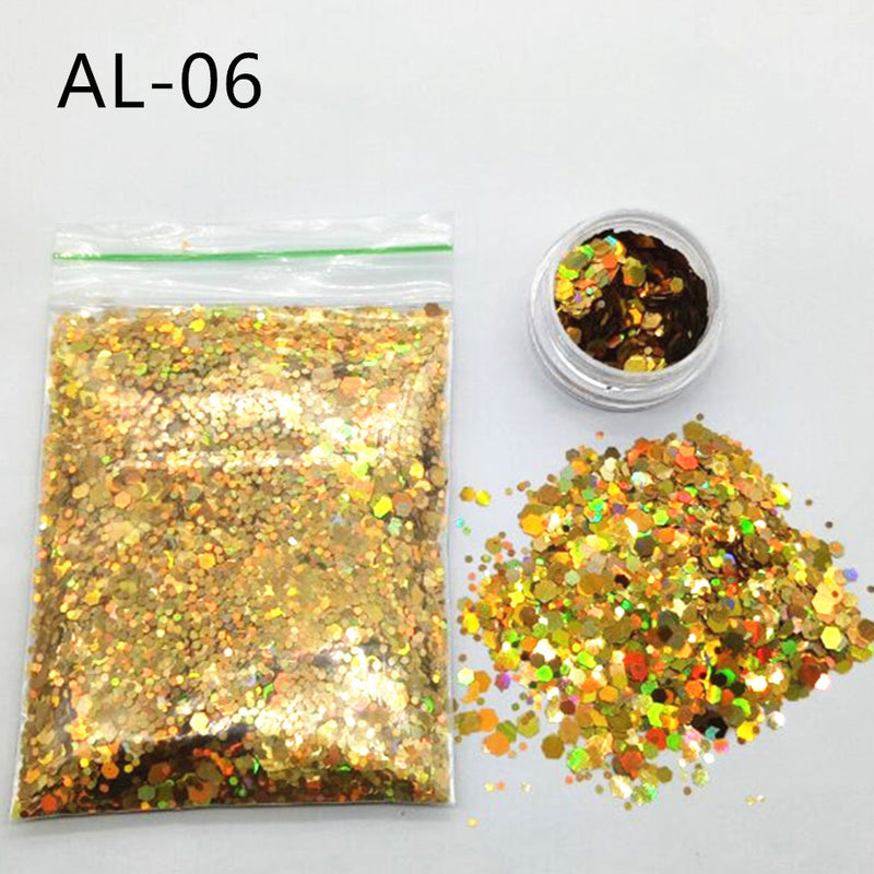 10g Nail Art Big Sequins Mixed Sequins Glitter Powder