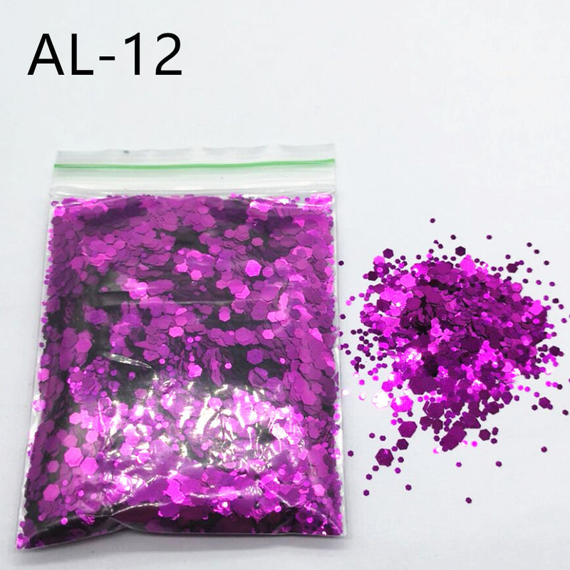 10g Nail Art Big Sequins Mixed Sequins Glitter Powder