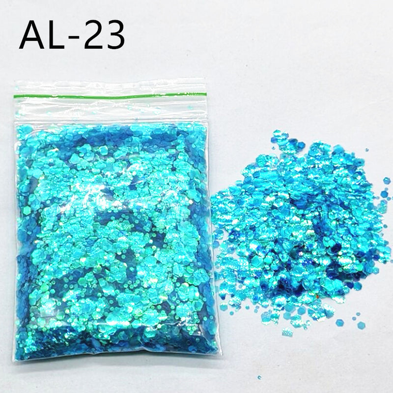 10g Nail Art Big Sequins Mixed Sequins Glitter Powder