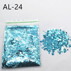 10g Nail Art Big Sequins Mixed Sequins Glitter Powder